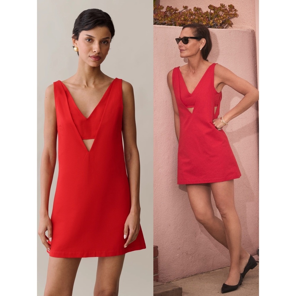 NWT FEW MODA x Le Catch Beach Lane Mini Dress in Red - Size 2